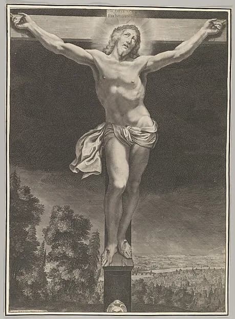Christ on the Cross by Grégoire Huret depicting Matthew 27