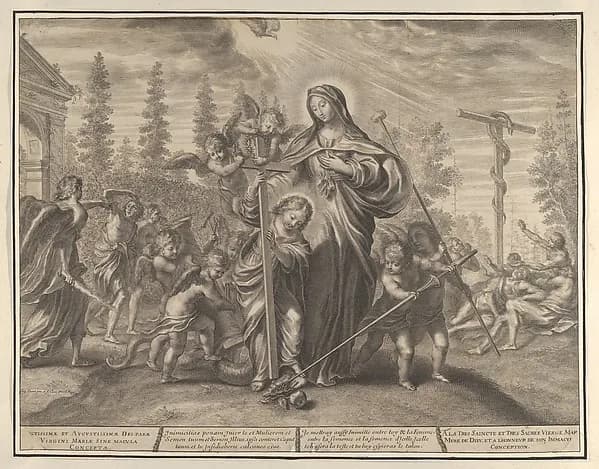 Allegory of the Immaculate Conception by Grégoire Huret depicting Luke 1