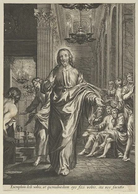 Christ and his Disciples by Grégoire Huret depicting John 1