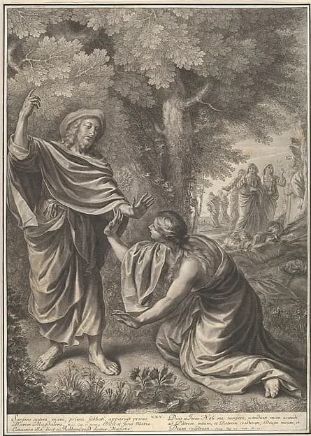 Noli Me Tangere, from The Passion of Christ, plate 25 by Grégoire Huret depicting John 20