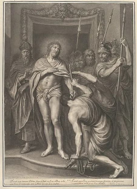 Christ Before the People, from The Passion of Christ, plate 15 by Grégoire Huret depicting John 1