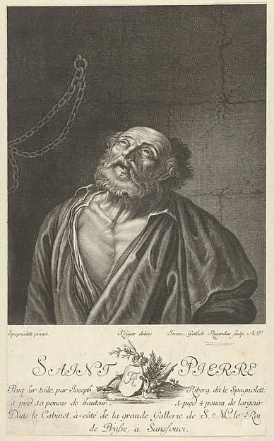 The Penitence of Saint Peter by Jacob Männl depicting Matthew 4