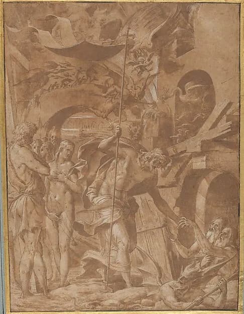 Christ in Limbo by Luca Penni depicting John 1