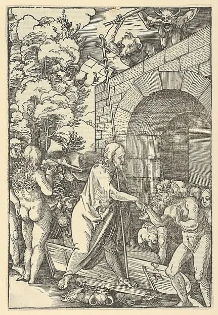 Christ in Limbo, from Speculum passionis domini nostri Ihesu Christi by Hans Schäufelein depicting John 1