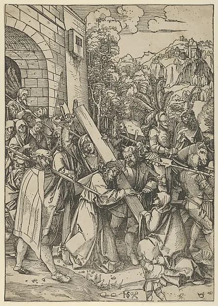 The Carrying of the Cross by Hans Schäufelein depicting John 1