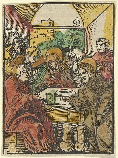 The Wedding at Cana, from Das Plenarium by Hans Schäufelein depicting John 2