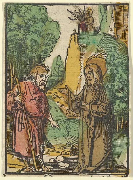 The Temptation of Christ, from Das Plenarium by Hans Schäufelein depicting John 1