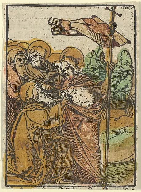 The Incredulity of Thomas, from Das Plenarium by Hans Schäufelein depicting John 20