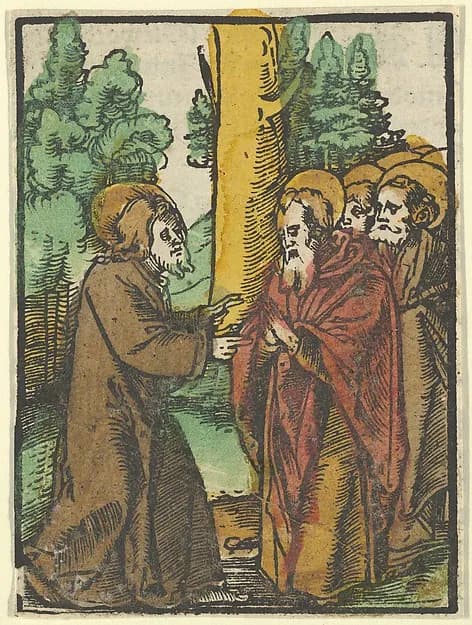 Christ Teaching the Disciples, 1, from Das Plenarium by Hans Schäufelein depicting John 1