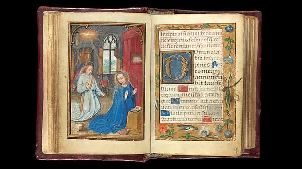 Book of Hours by Simon Bening depicting Luke 1