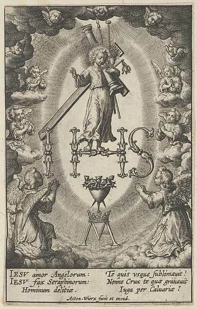 Sacred Monogram by Antonius Wierix, II depicting John 1