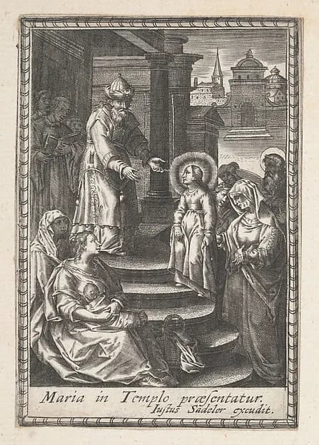 The Presentation of the Virgin Mary by Anonymous depicting Luke 1