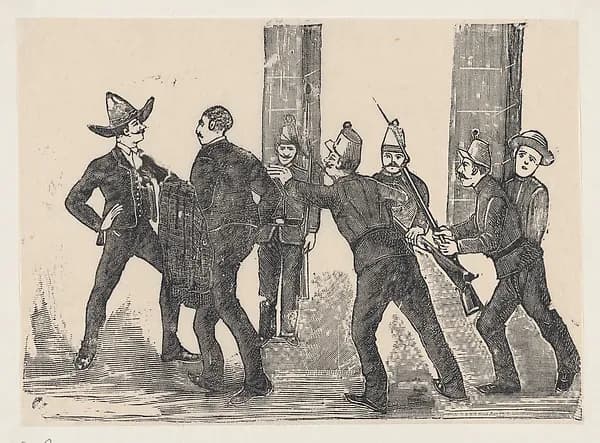 Execution of Jesus Bruno Martinez by José Guadalupe Posada depicting John 1