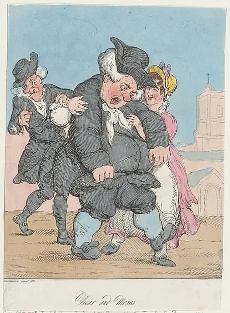 Vicar and Moses by Thomas Rowlandson depicting Exodus 2