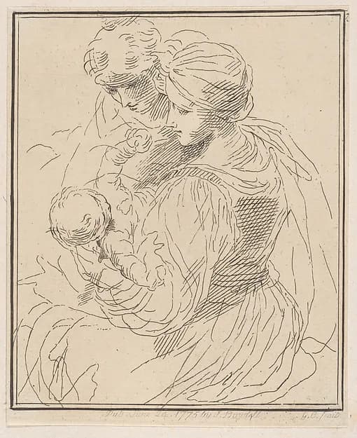Madonna and Child with Saint Anne by Giuseppe Canale depicting Luke 1