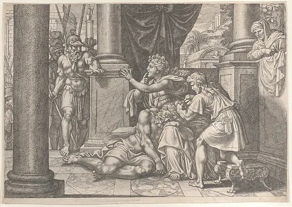 Samson and Delilah by Michel Corneille the Younger depicting Judges 16