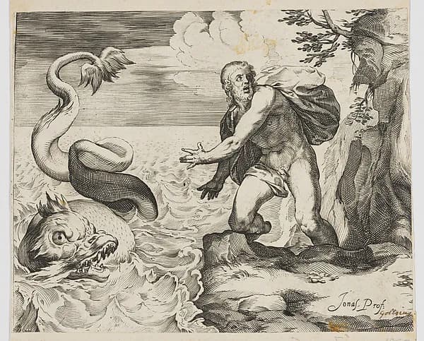 Jonah and the Whale by Luca Ciamberlano depicting Jonah 2