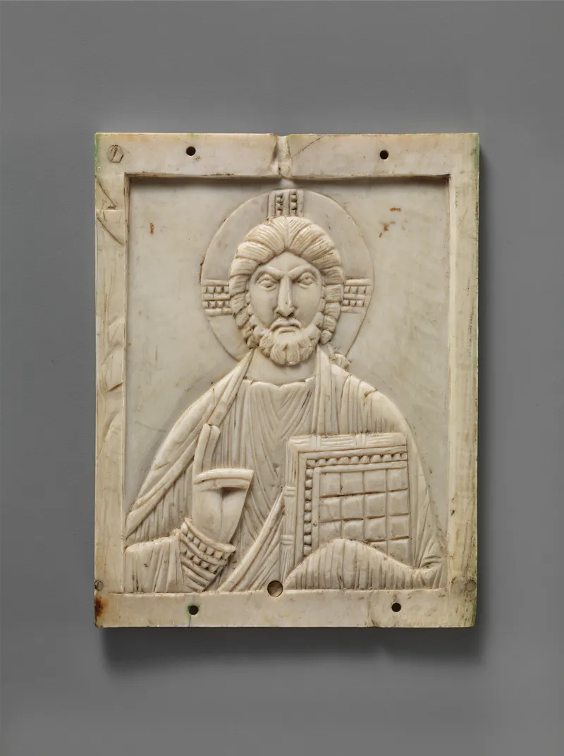 Icon with Christ Pantokrator by Anonymous (Byzantine icon tradition) depicting Colossians 1:15