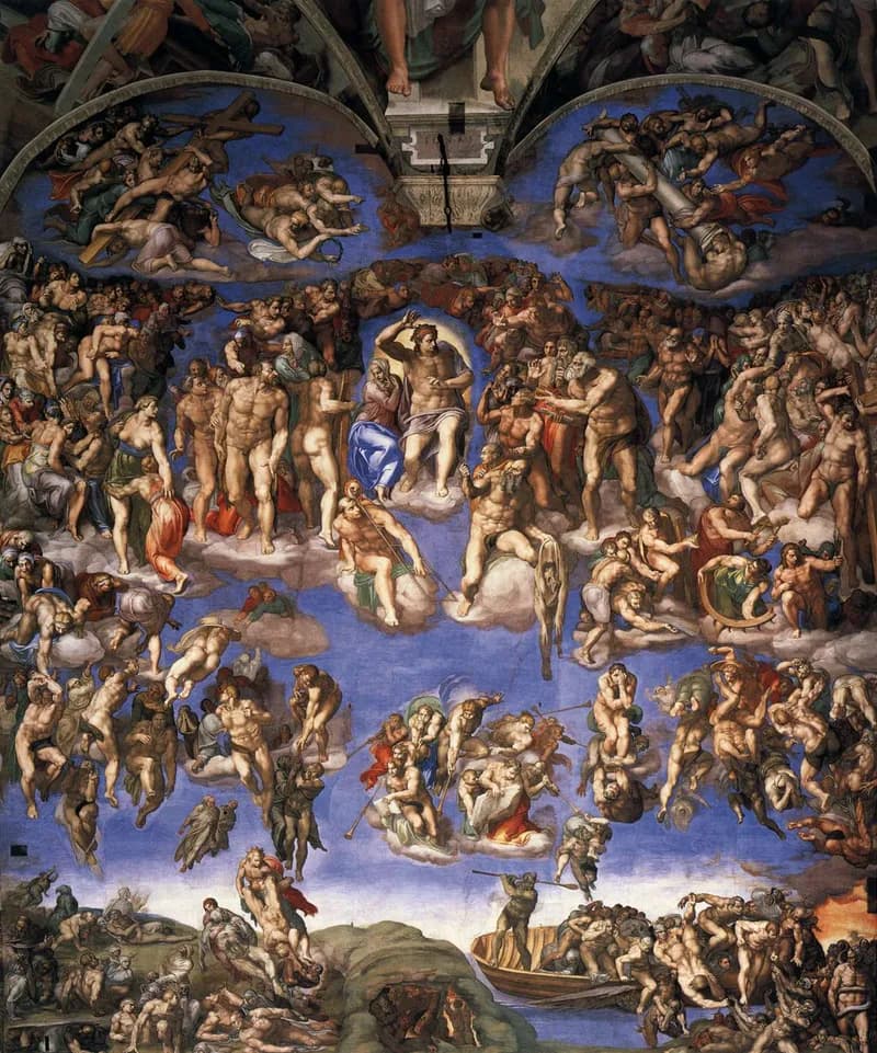The Last Judgment by Michelangelo Buonarroti depicting Matthew 25:31