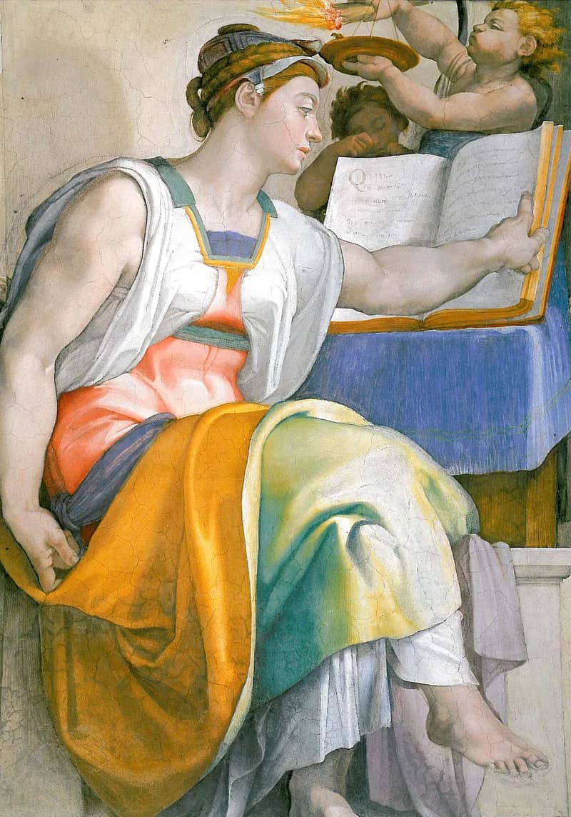 The Erythraean Sibyl by Michelangelo Buonarroti depicting Isaiah 11:1