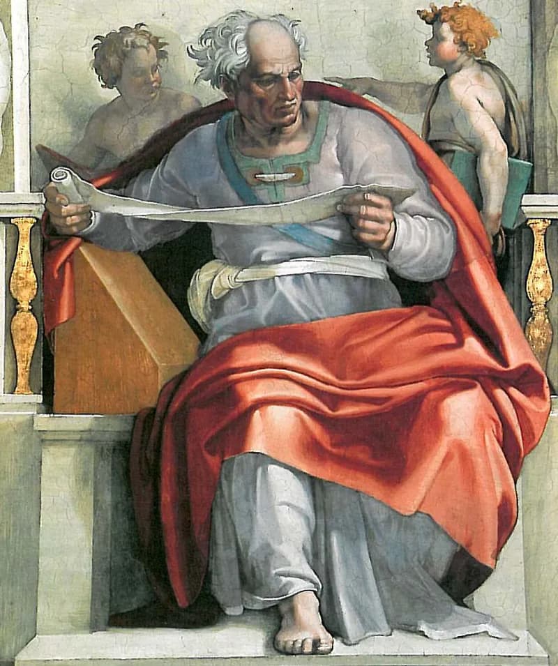 The Prophet Joel by Michelangelo Buonarroti depicting Joel 2:28