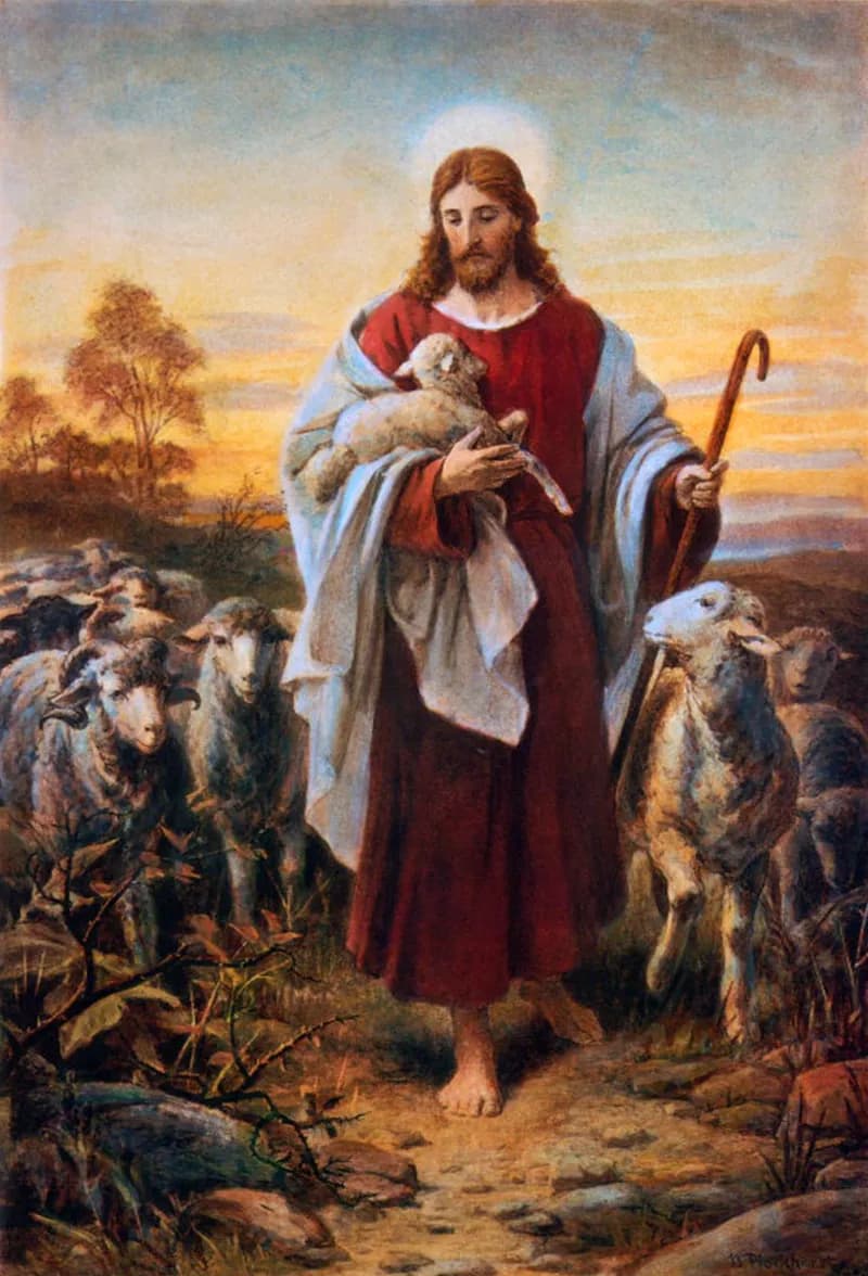 The Good Shepherd by Bernhard Plockhorst depicting John 10:11