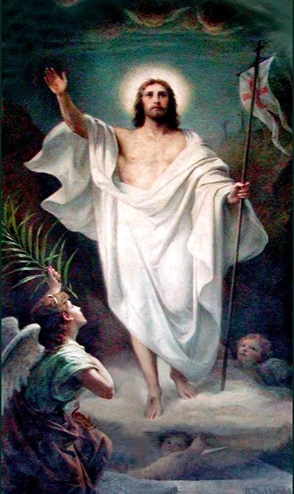 Victory over the Grave by Bernhard Plockhorst depicting Matthew 28:1