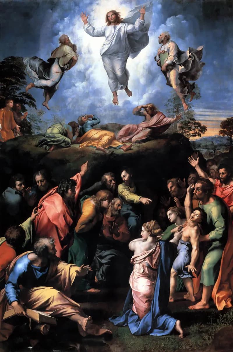 The Transfiguration by Raffaello Sanzio da Urbino depicting Matthew 17:1
