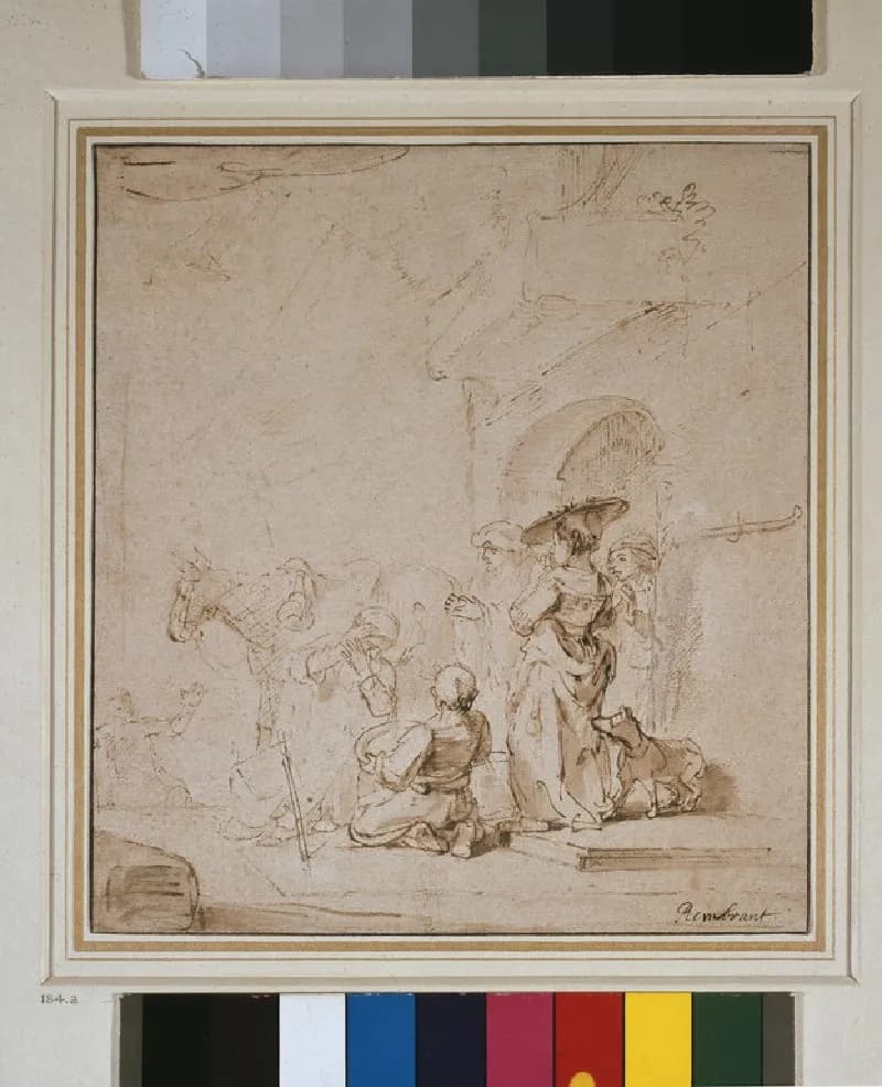 The Angel Departing from the Family of Tobias by Rembrandt van Rijn depicting Tobit 12:15