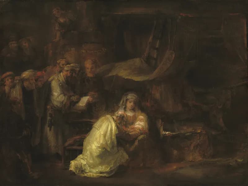 The Circumcision by Rembrandt van Rijn depicting Luke 2:21