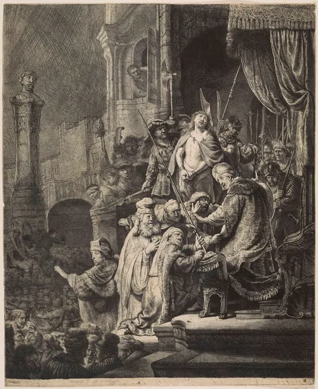 Ecce Homo by Rembrandt van Rijn depicting John 19:5