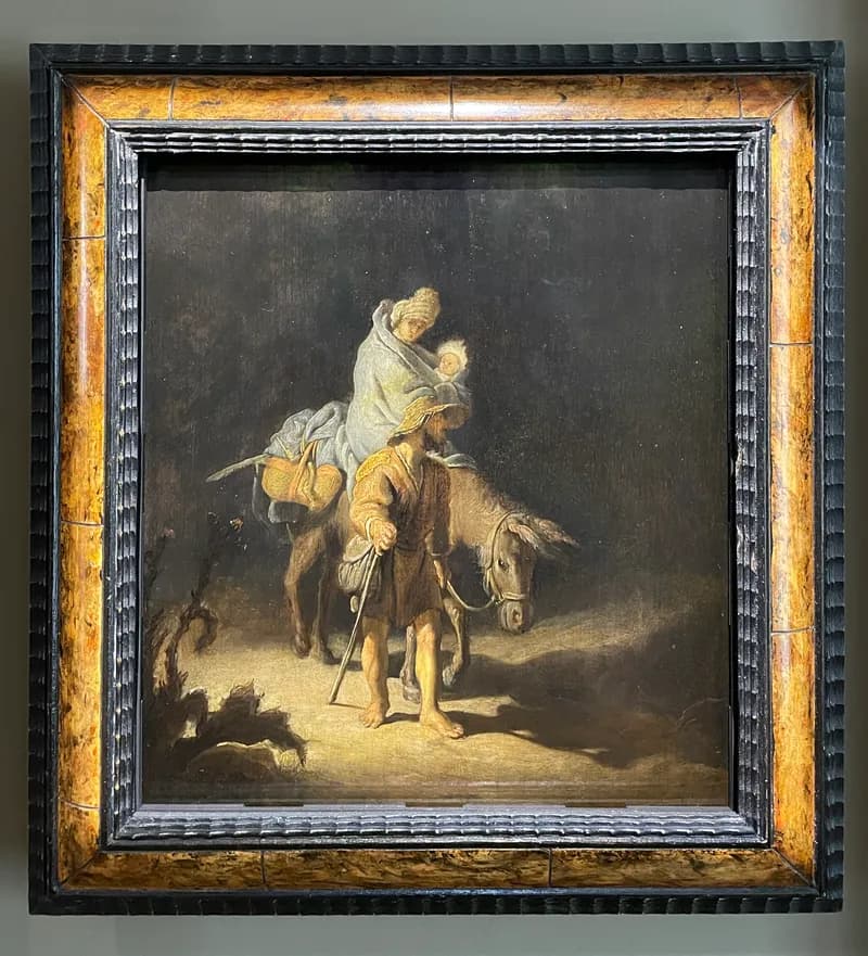 The Flight into Egypt by Rembrandt van Rijn depicting Matthew 2:13