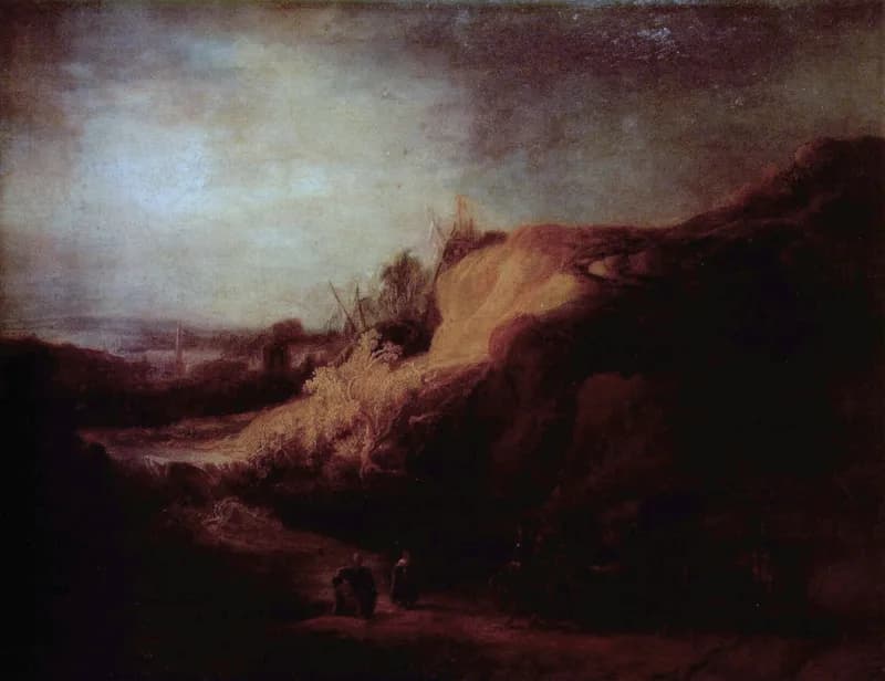 Saint Peter Freed by an Angel by Rembrandt van Rijn depicting Acts 12:7