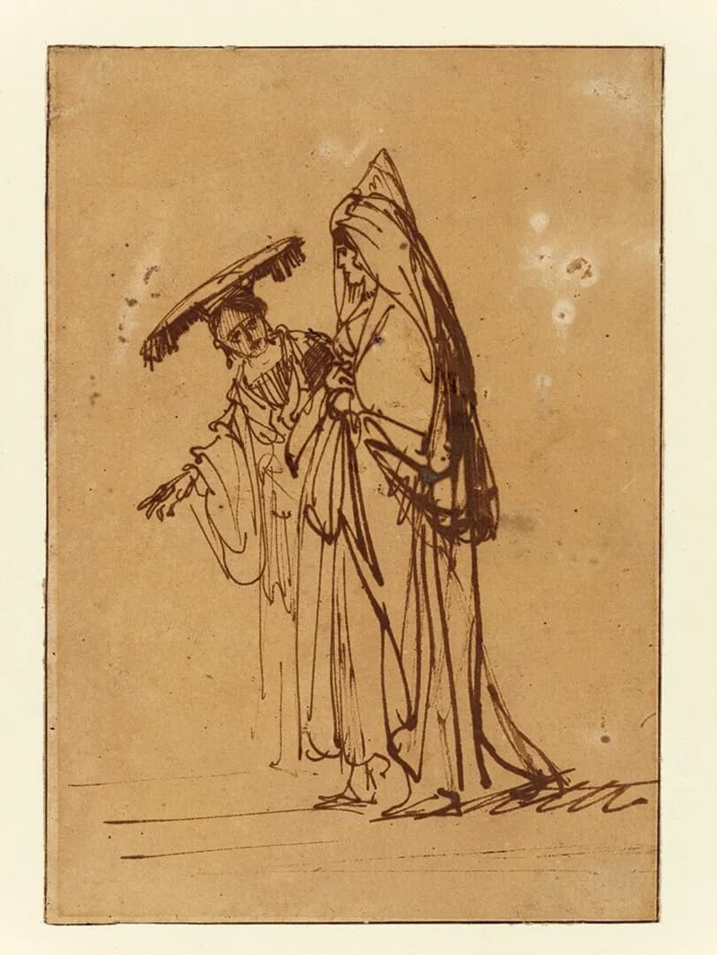 Ruth and Naomi by Rembrandt van Rijn depicting Ruth 1:16