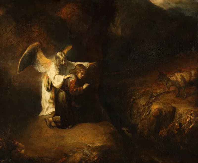 The Vision of Daniel by Rembrandt van Rijn depicting Daniel 7:2
