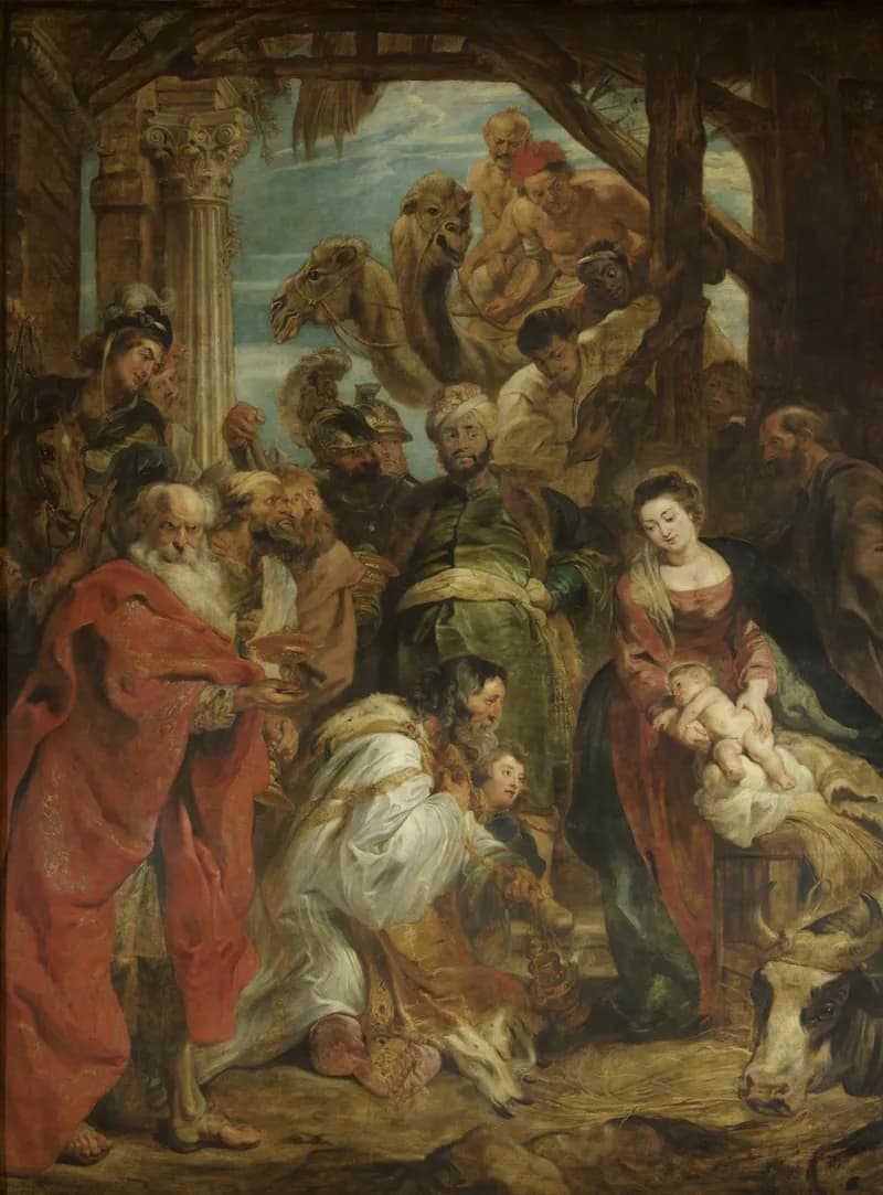 The Adoration of the Magi (Antwerp) by Peter Paul Rubens depicting Matthew 2:1