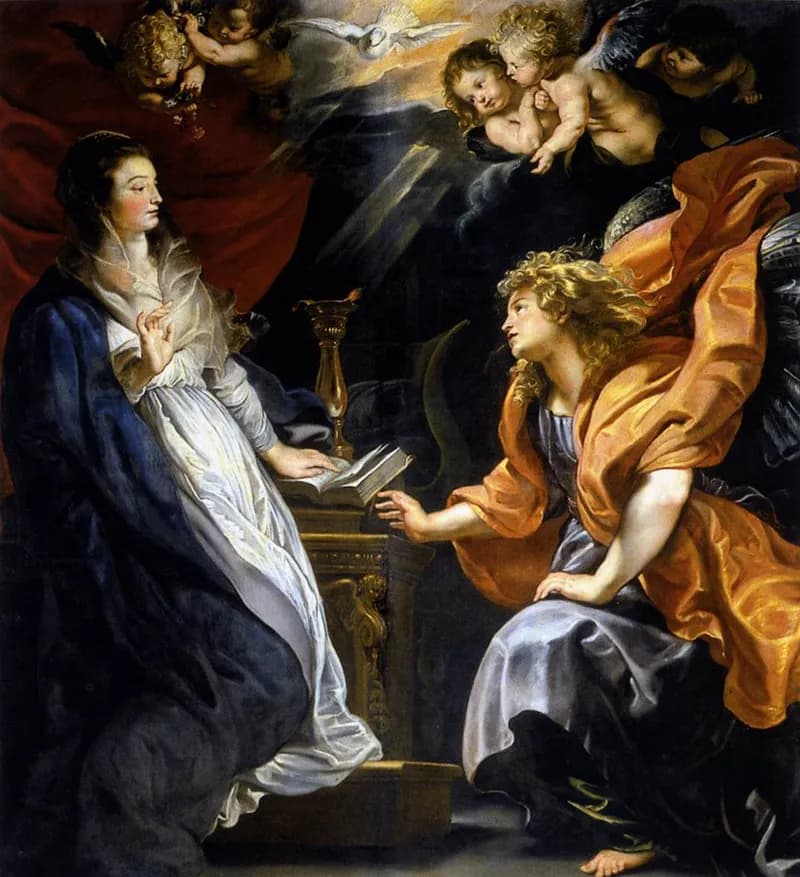The Annunciation by Peter Paul Rubens depicting Luke 1:26