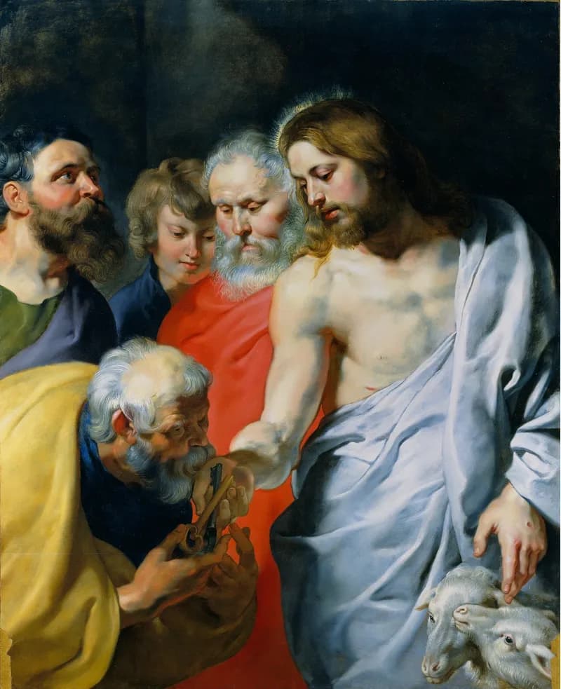 Christ's Charge to Peter by Peter Paul Rubens depicting 2 Peter 1:12