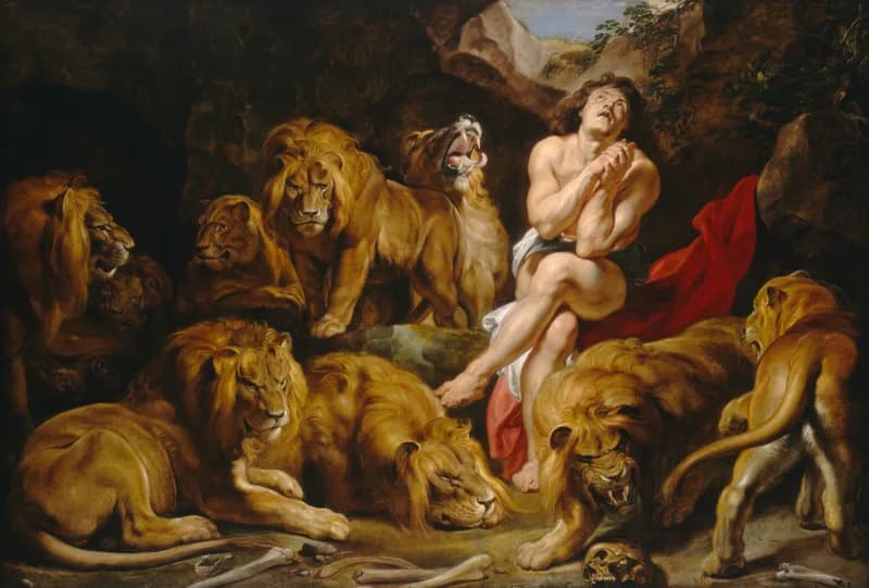 Daniel in the Lions' Den by Peter Paul Rubens depicting Daniel 6:16