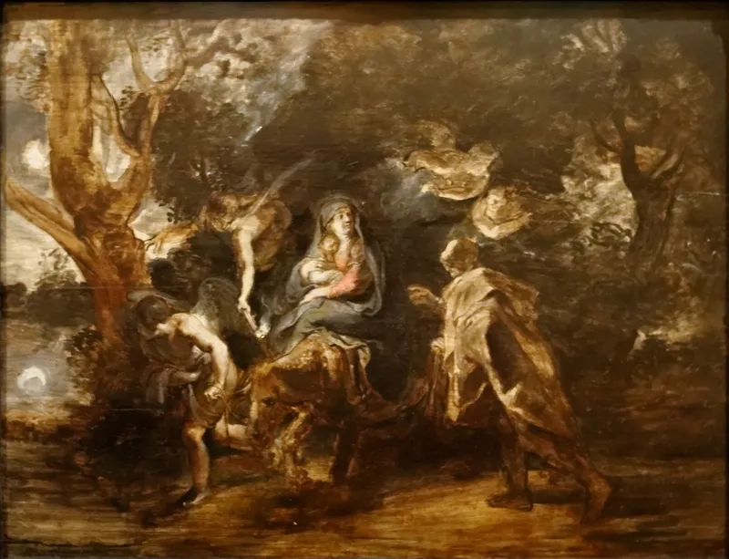 Flight into Egypt by Peter Paul Rubens depicting Matthew 2:13