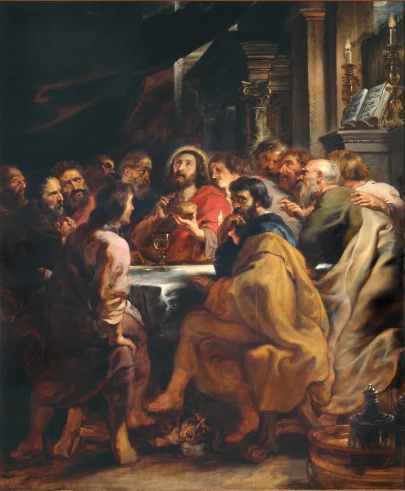 The Last Supper by Peter Paul Rubens depicting Matthew 26:26