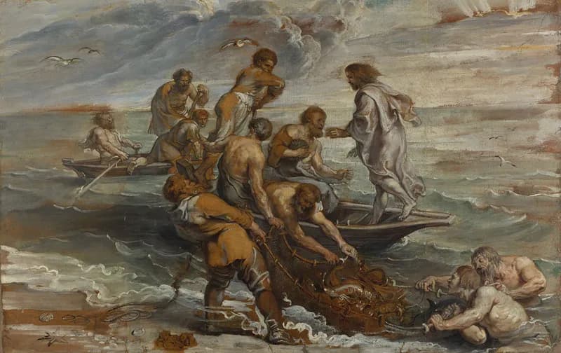 The Miraculous Draught of Fishes by Peter Paul Rubens depicting Luke 5:1