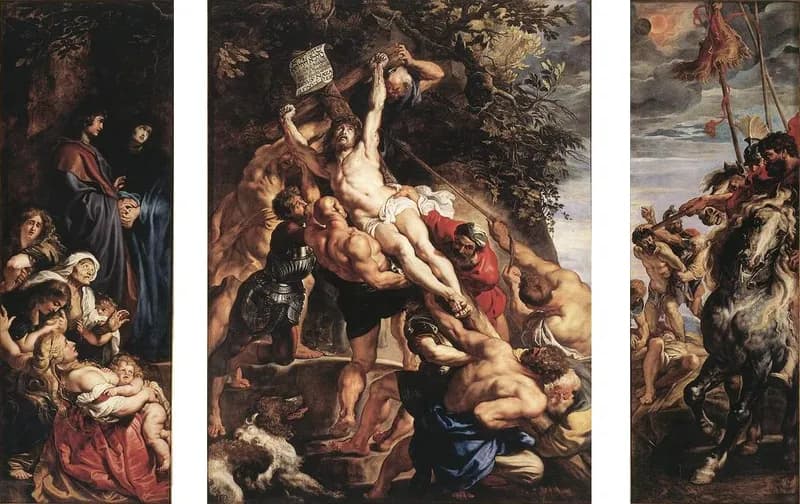 The Raising of the Cross by Peter Paul Rubens depicting John 19:17