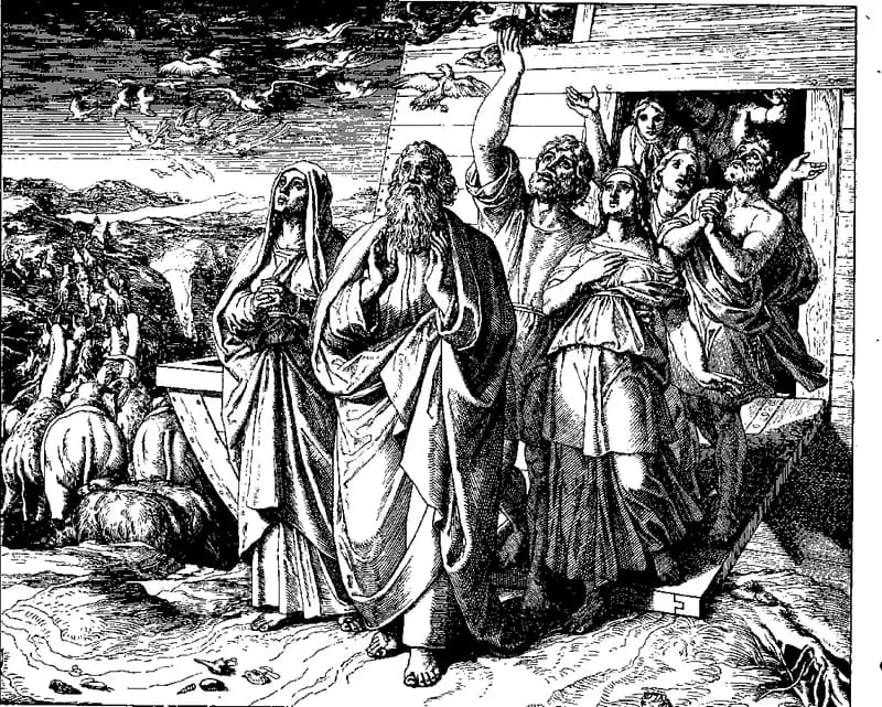 Coming Out of the Ark by Julius Schnorr von Carolsfeld depicting Genesis 8:15