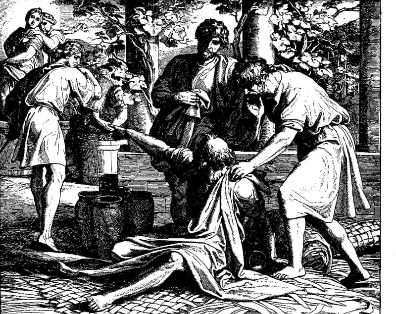 The Cursing of Ham by Julius Schnorr von Carolsfeld depicting Genesis 9:20