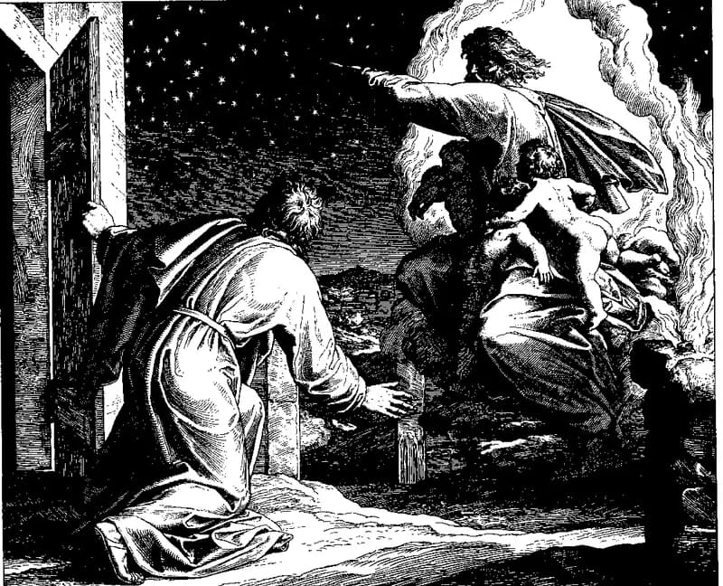 Abram Beholds the Promised Land by Julius Schnorr von Carolsfeld depicting Genesis 13:14