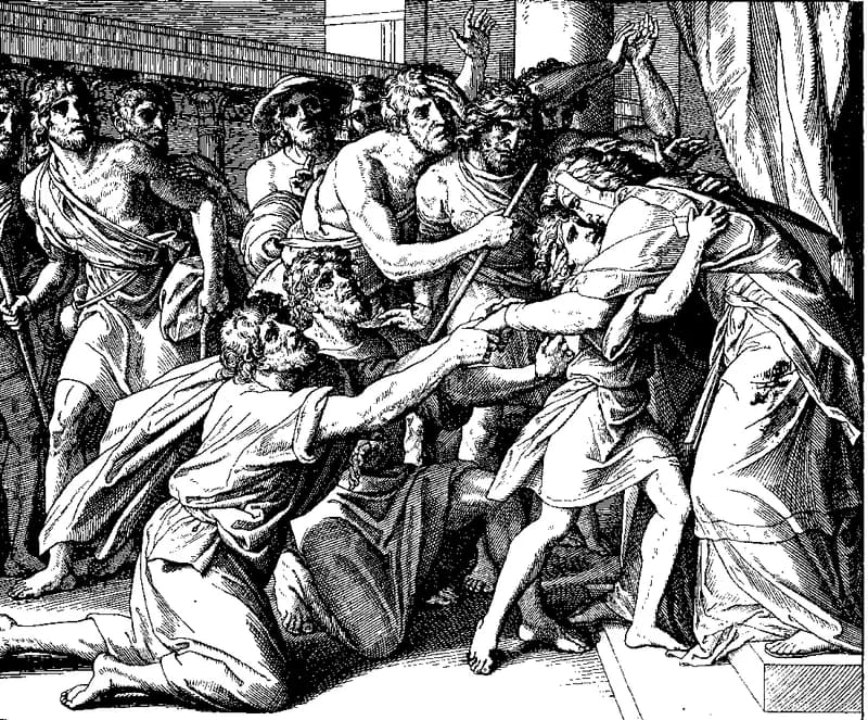 Joseph Makes Himself Known to His Brothers by Julius Schnorr von Carolsfeld depicting Genesis 45:1