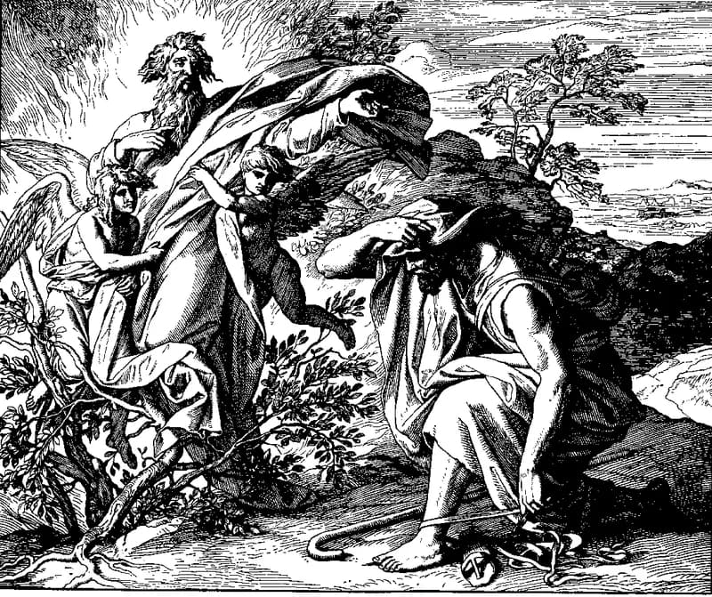Moses Called to Lead Israel by Julius Schnorr von Carolsfeld depicting Exodus 3:1