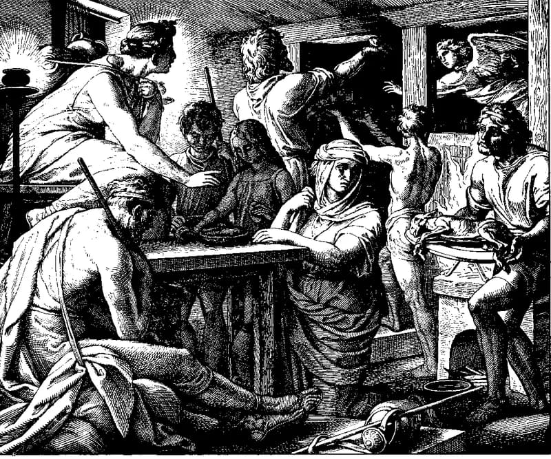 The Institution of the Passover by Julius Schnorr von Carolsfeld depicting Exodus 12:1