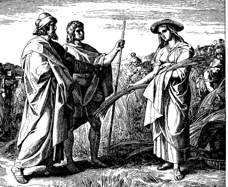 Ruth in the Field of Boaz by Julius Schnorr von Carolsfeld depicting Ruth 2:2